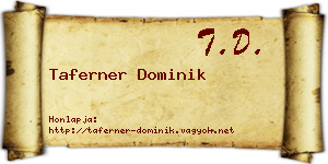 Taferner Dominik névjegykártya